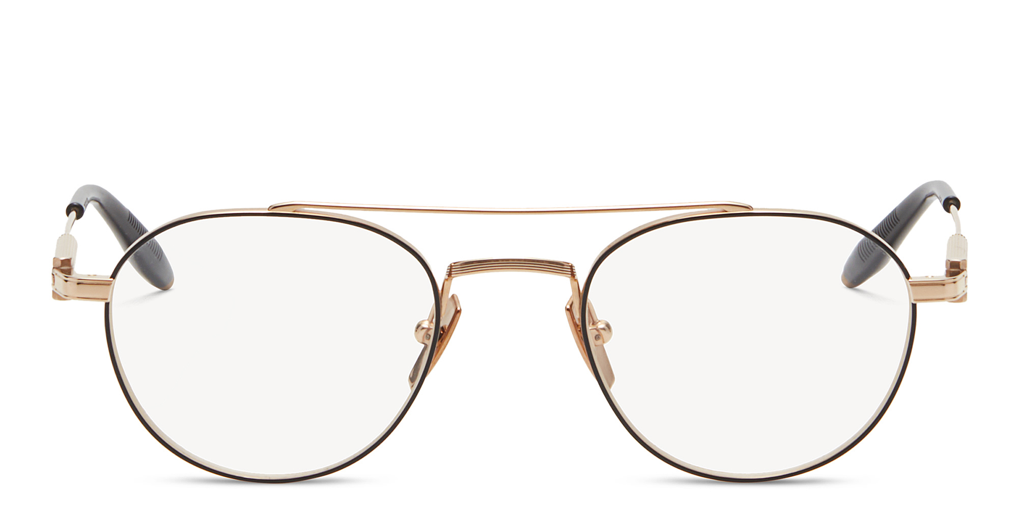 AKONI Unisex Round Eyeglasses in Gold – Product Photo 1
