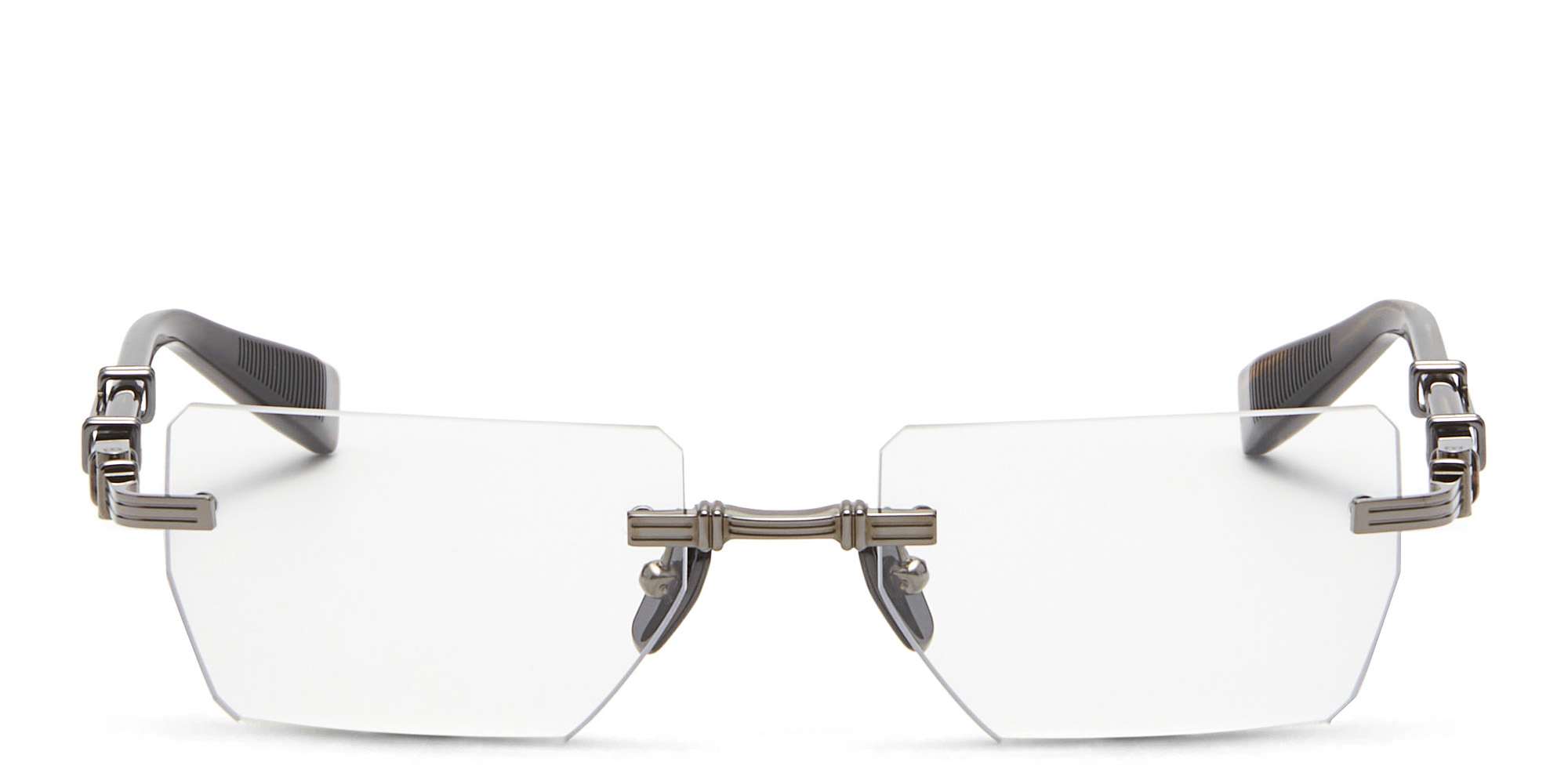 نظارات طبية مستطيلة للجنسين بدون إطار من بالمان بلون أسود - صورة المنتج 1