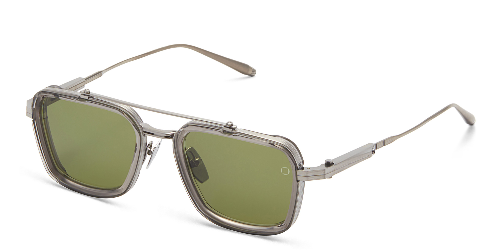 Shop AKONI Unisex Square Sunglasses in Black online.