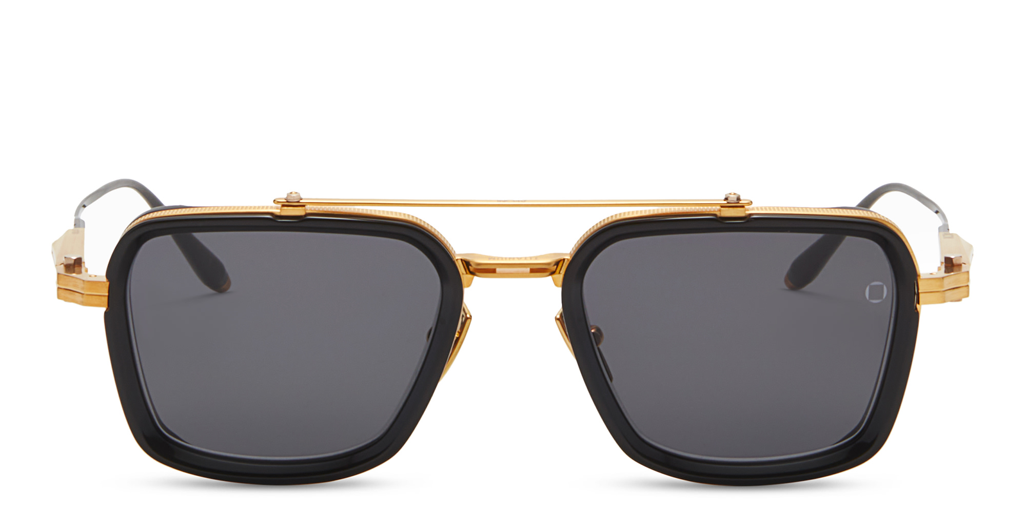 AKONI Unisex Square Sunglasses in Black – Product Photo 1