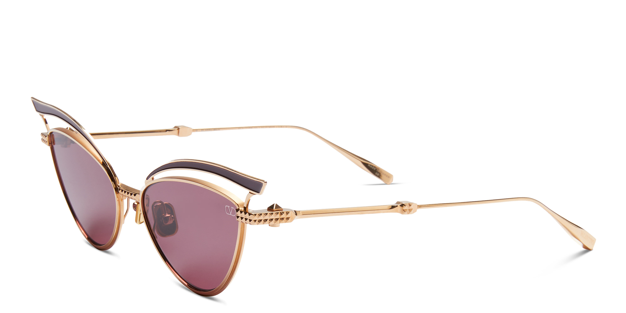 VALENTINO Cat-Eye Sunglasses  in Gold – Product Photo 2