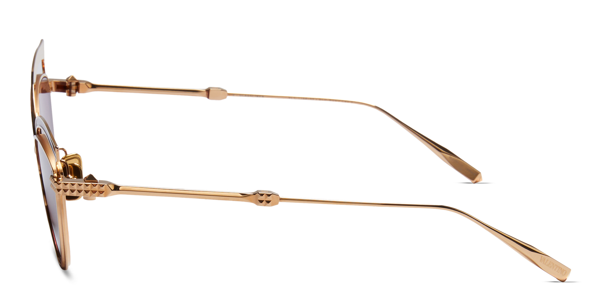 VALENTINO Cat-Eye Sunglasses  in Gold – Product Photo 3