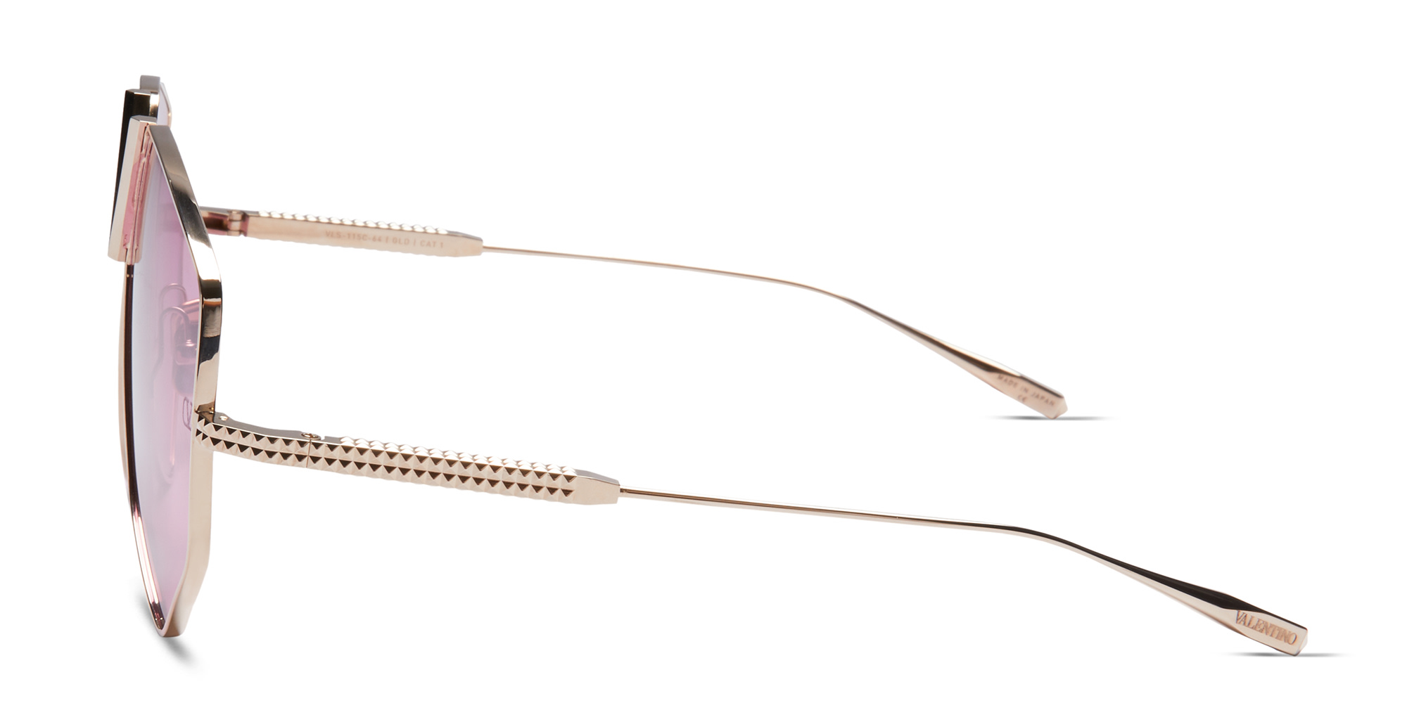 تسوق نظارات شمسية غير منتظمة كبيرة للجنسين فالنتينو بلون فضي أونلاين.