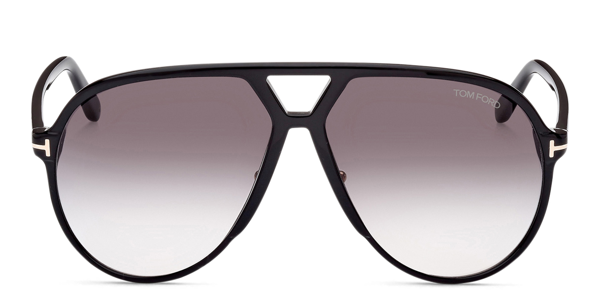 TOM FORD Oversized Aviator Sunglasses in Shiny Black – Product Photo 1