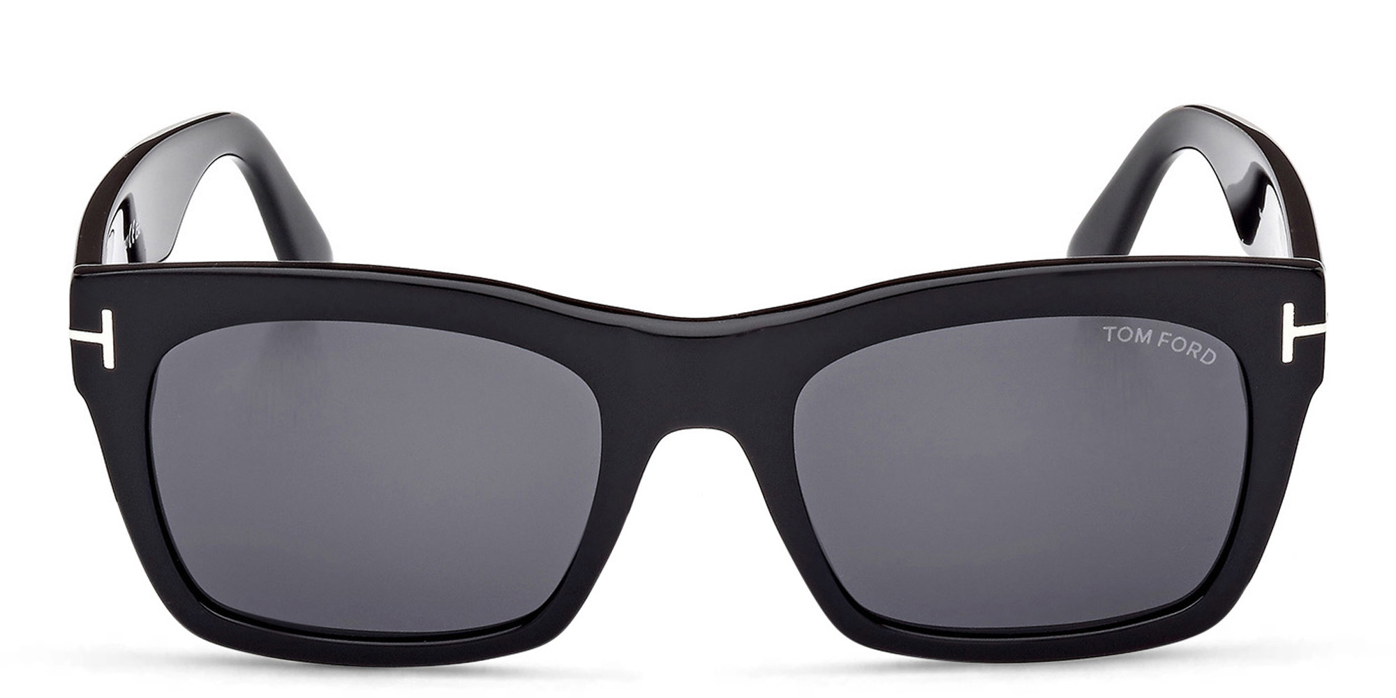 Shop TOM FORD Rectangle Sunglasses in Shiny Black online.