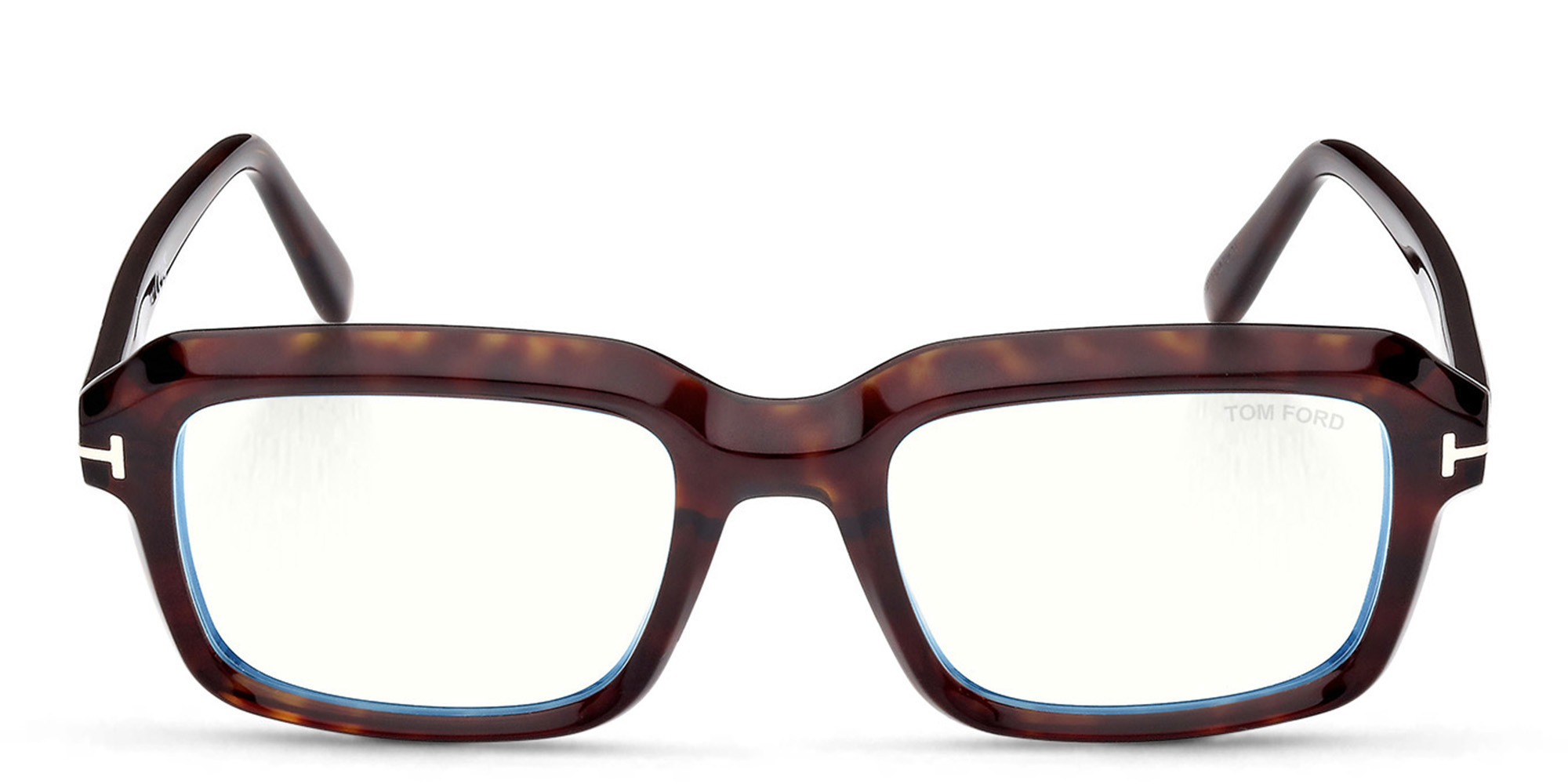 Shop TOM FORD Rectangle Eyeglasses in Dark Havana online.