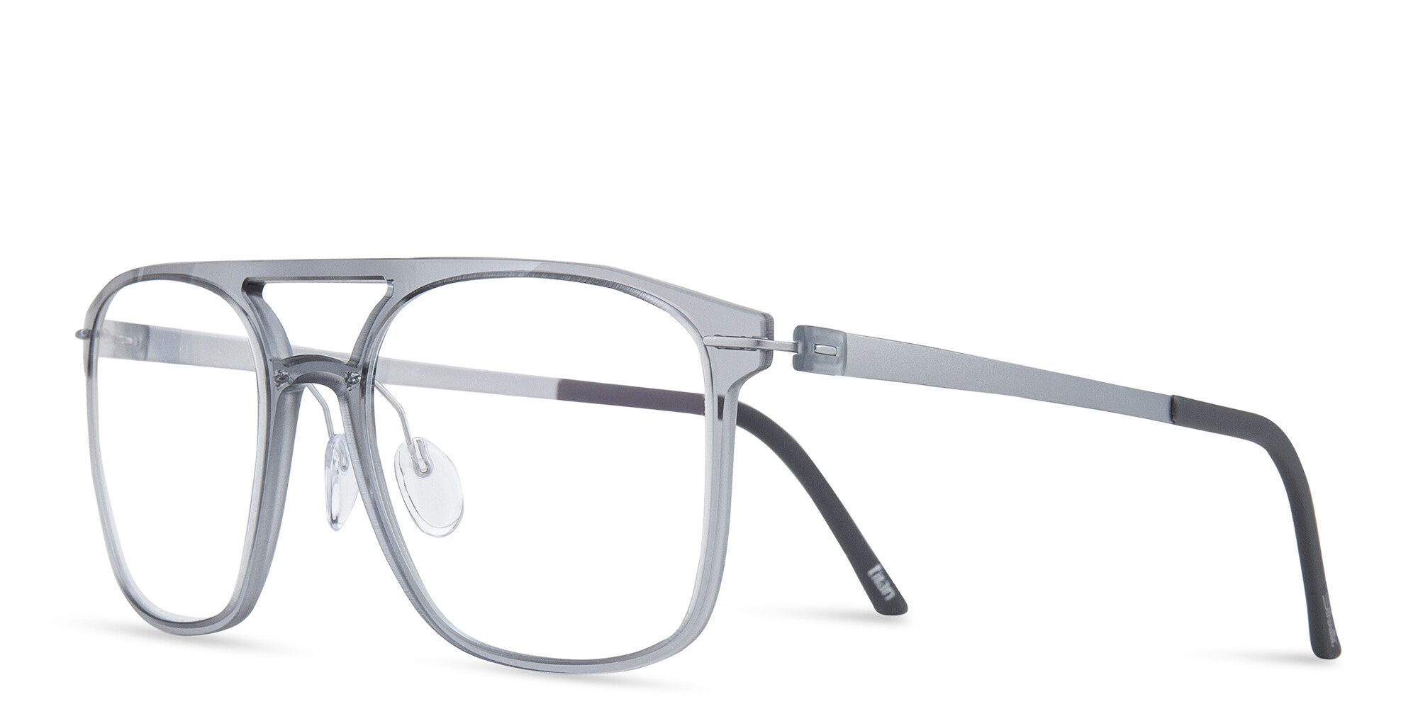 Silhouette Rectangle Eyeglasses in Grey – Product Photo 2