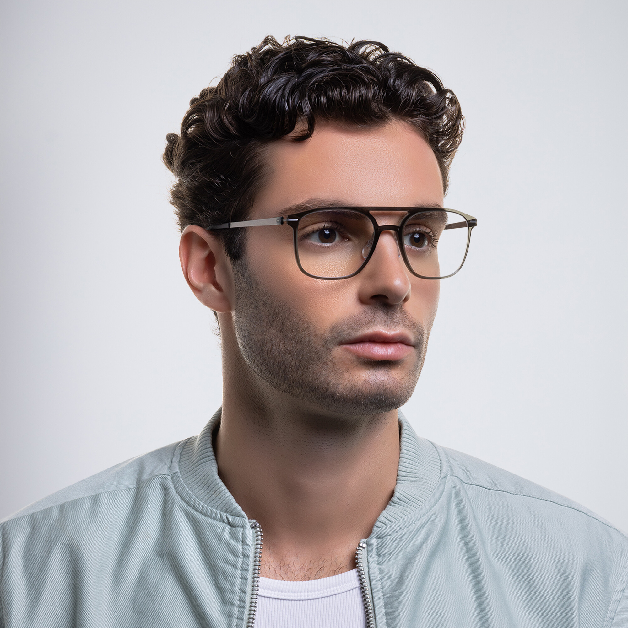 Shop Silhouette Rectangle Eyeglasses in Black online.