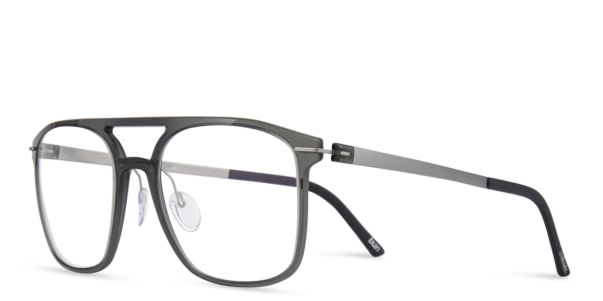 Shop Silhouette Rectangle Eyeglasses in Black online.