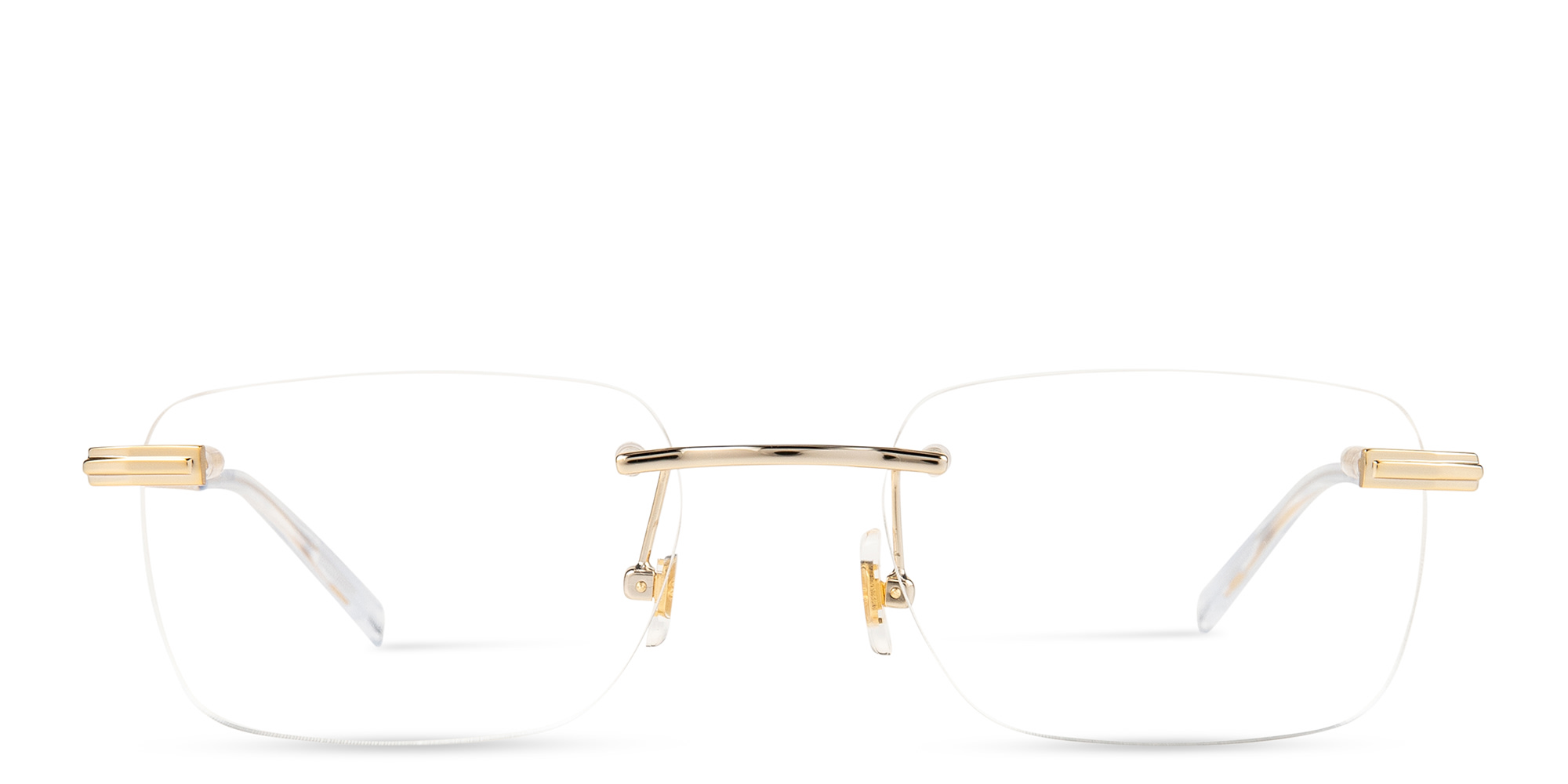 MONTBLANC Rimless Rectangle Eyeglasses in Gold – Product Photo 1