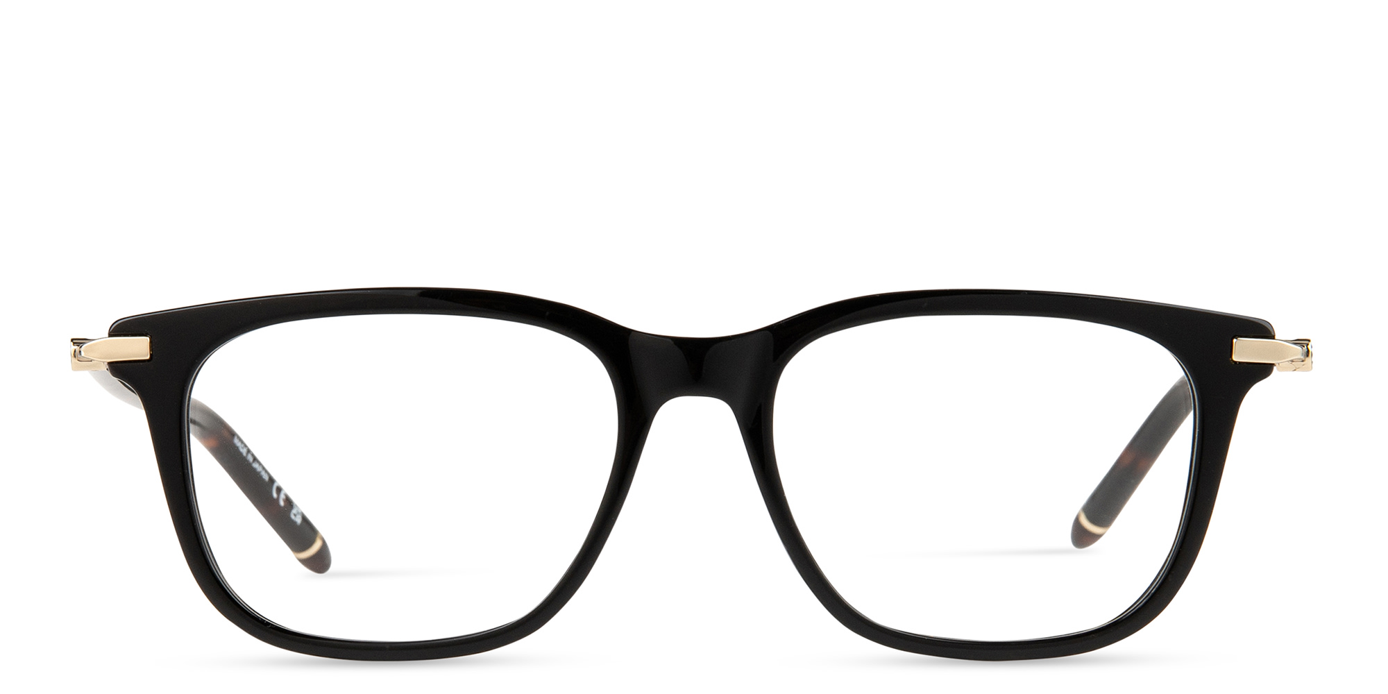 Shop MONTBLANC Rectangle Eyeglasses in Black online.