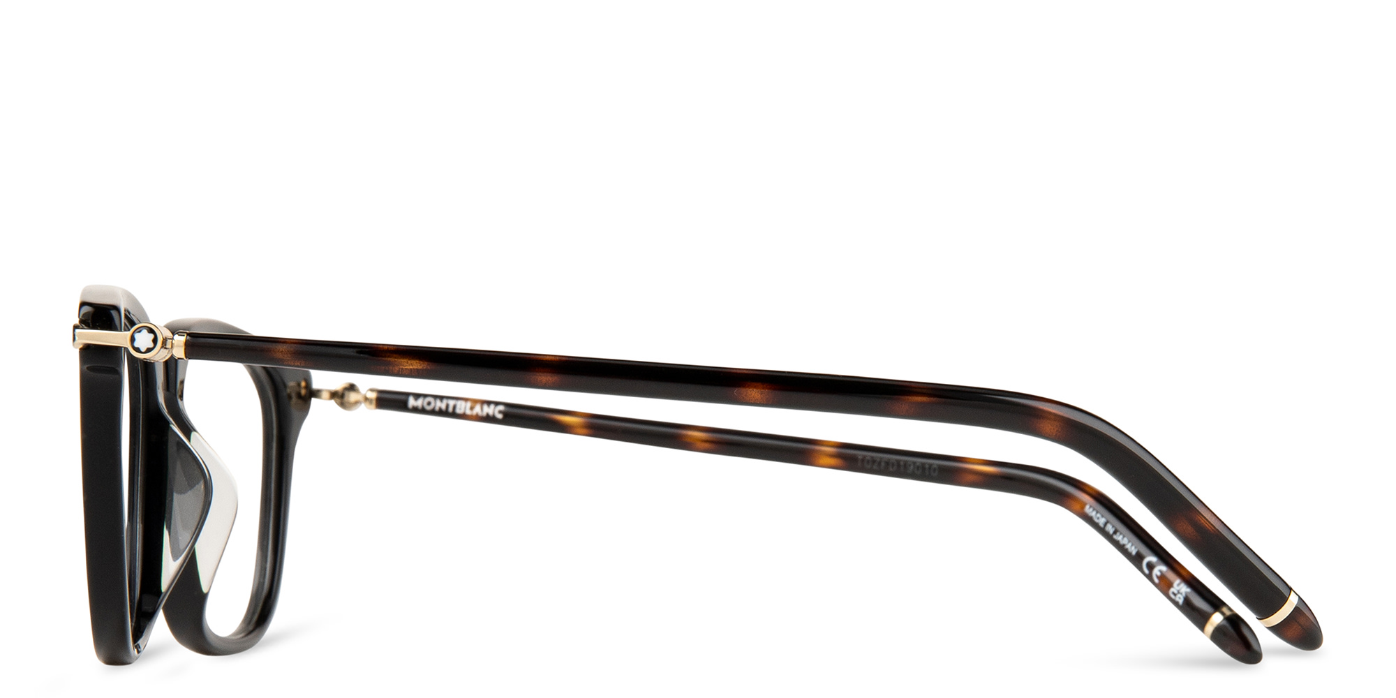 Shop MONTBLANC Rectangle Eyeglasses in Black online.