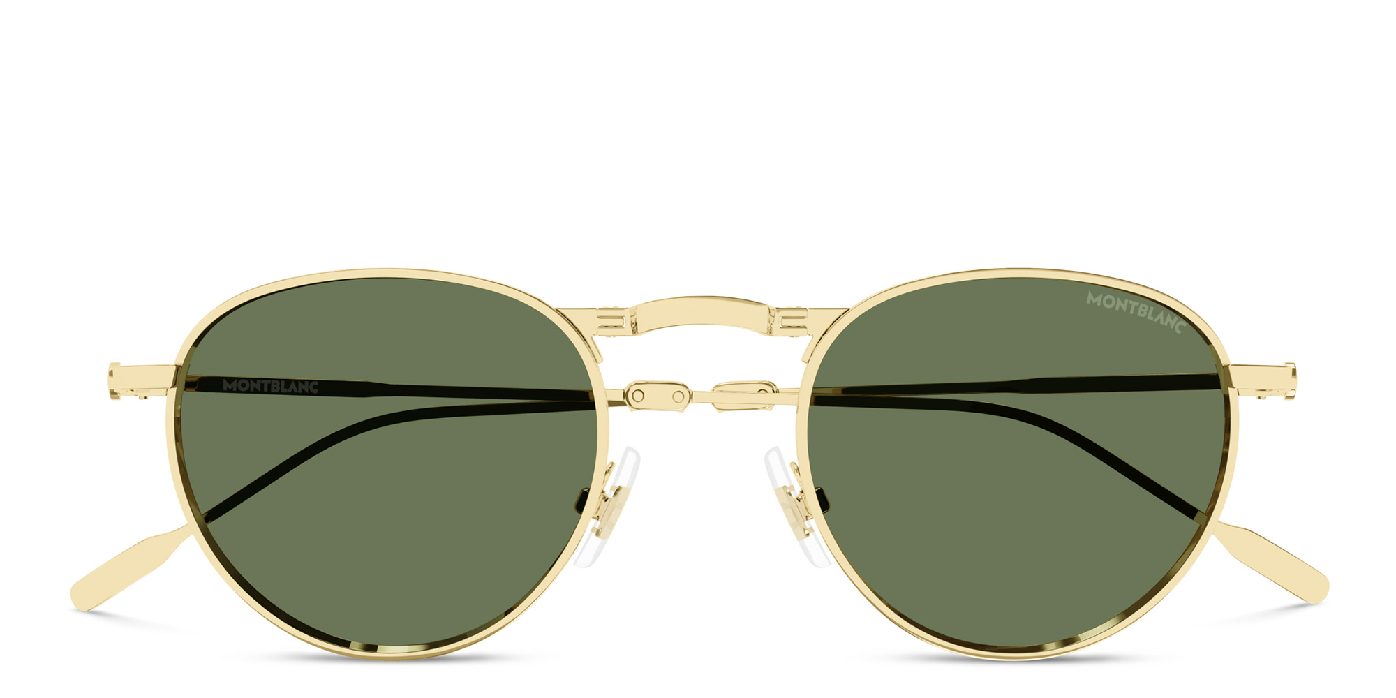تسوق نظارات شمسية دائرية مونت بلانك بلون ذهبي أونلاين.