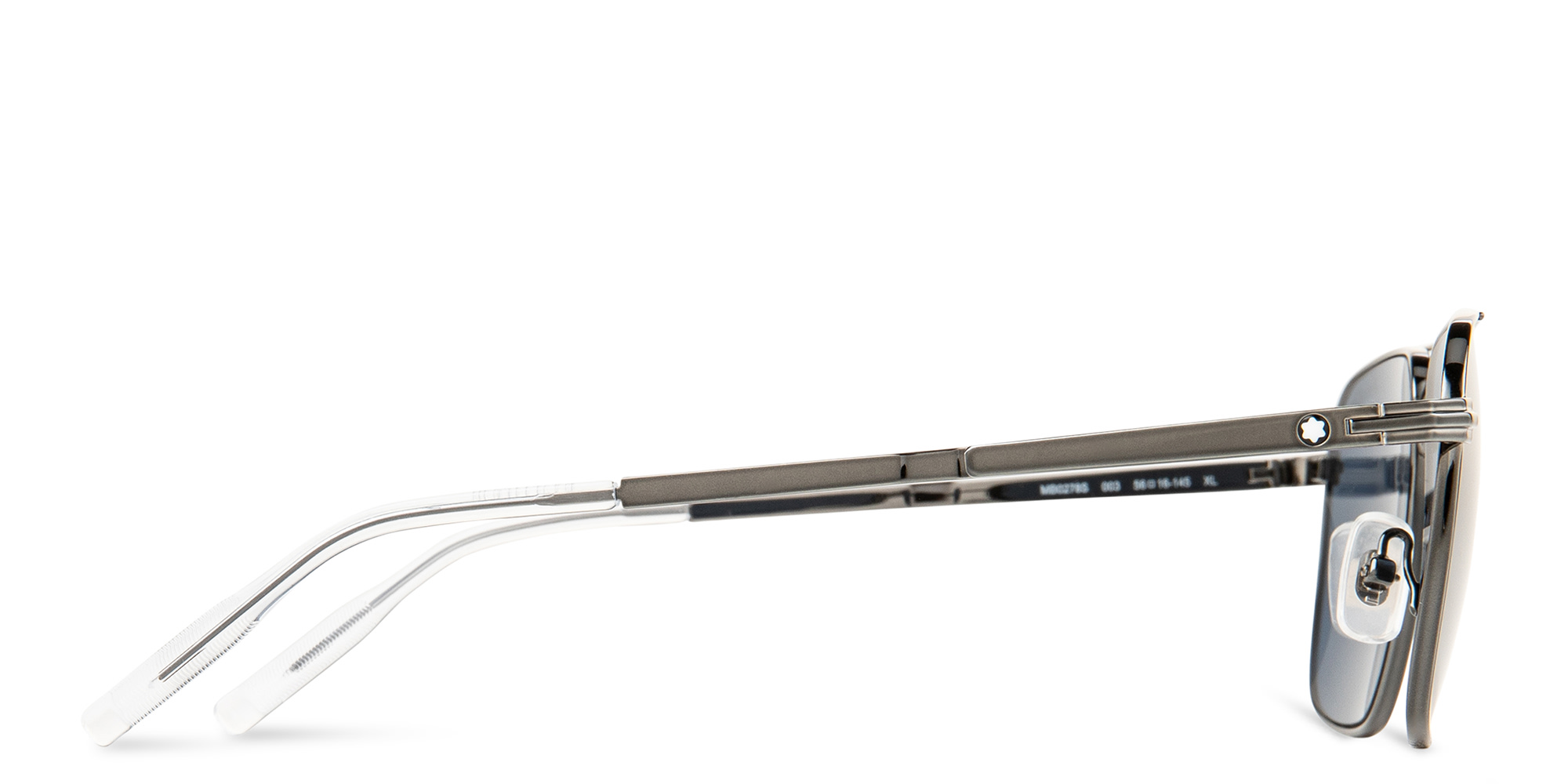 Shop MONTBLANC Pilot Sunglasses in Silver online.