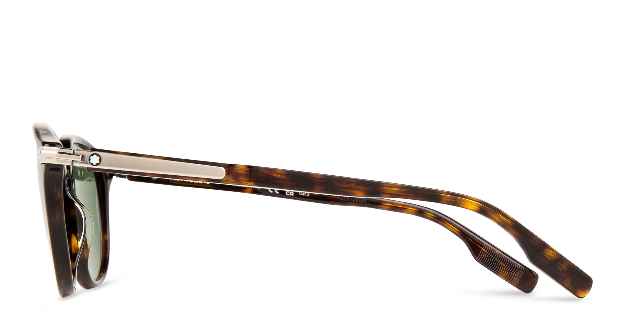 Shop MONTBLANC Round Sunglasses in Havana online.
