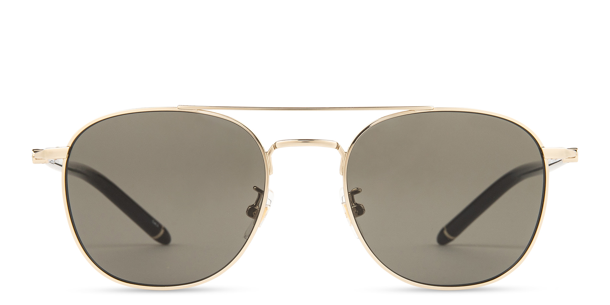 Shop MONTBLANC Pilot Sunglasses in Gold online.
