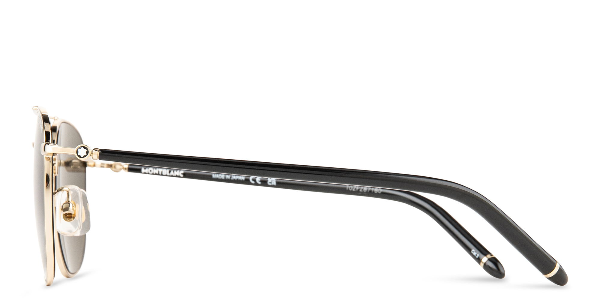 Shop MONTBLANC Pilot Sunglasses in Gold online.