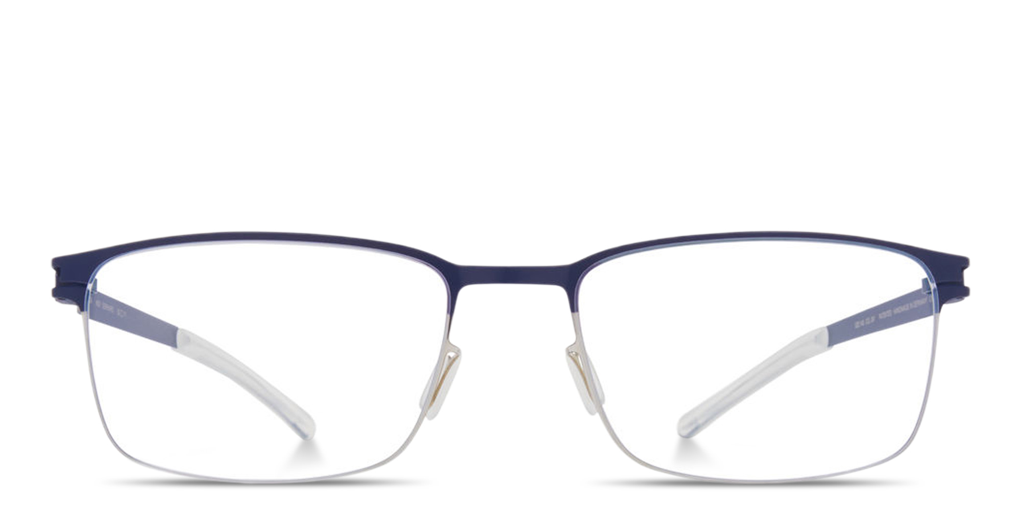 Shop MYKITA Gerhard Half-Rim Rectangle Eyeglasses in Blue online.