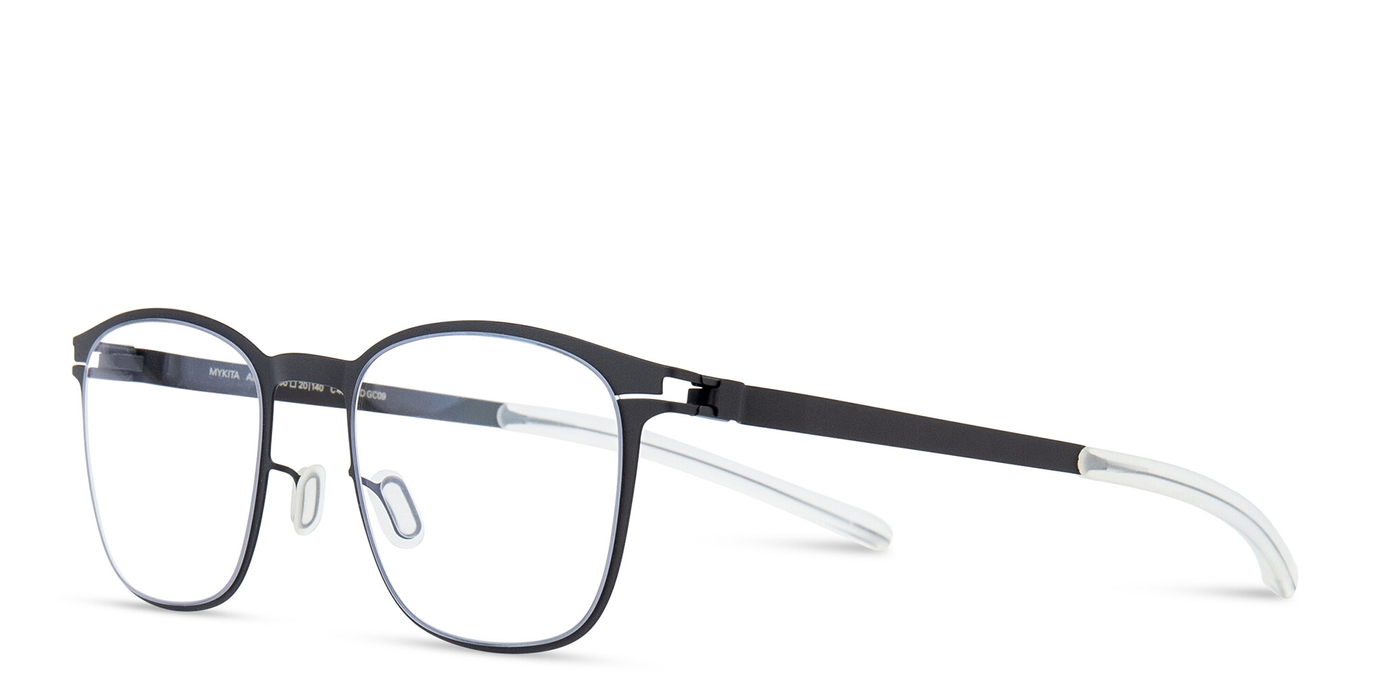 Shop MYKITA Aiden Unisex Square Eyeglasses in Black online.