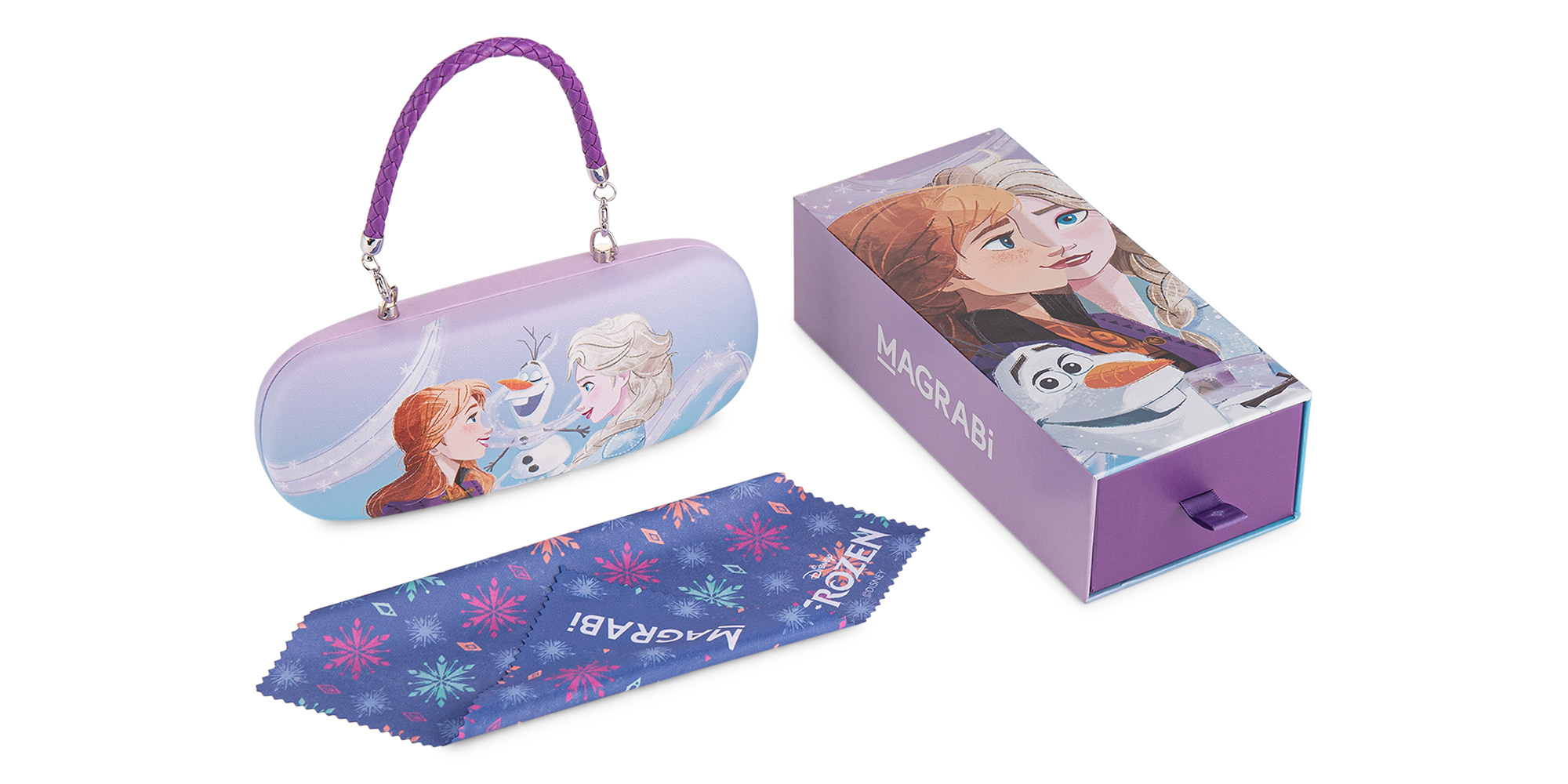 EYE'M Disney Frozen Kids Rectangle Eyeglasses in Pink – Product Photo 5