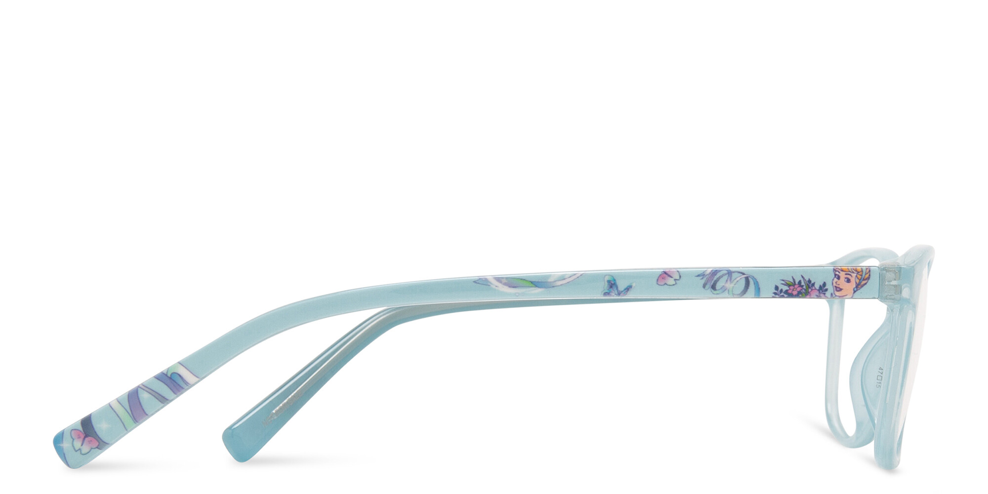 EYE'M Disney Cinderella Kids Rectangle Eyeglasses in Blue – Product Photo 4