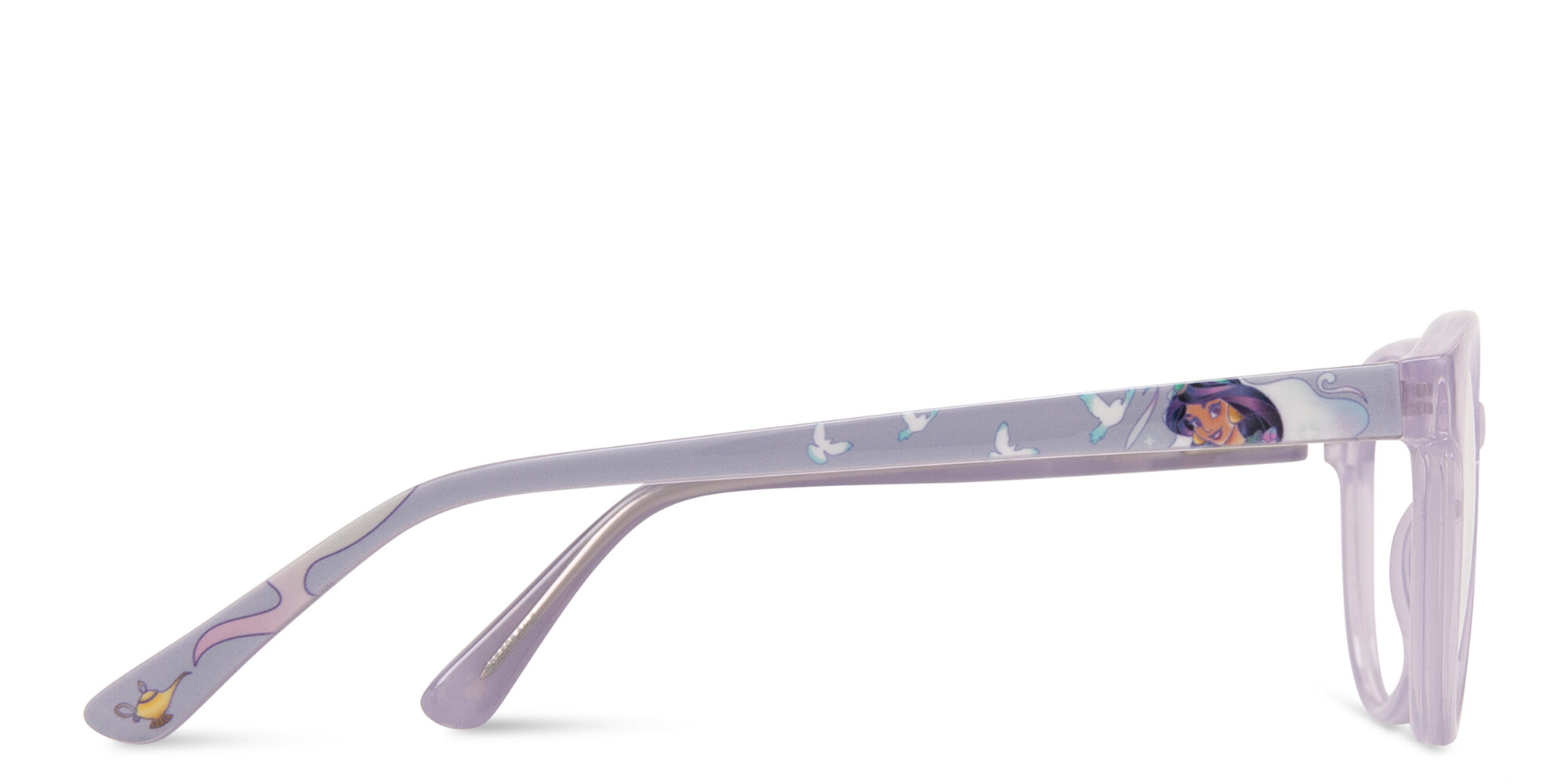EYE'M Disney Jasmine Kids Round Eyeglasses in Lilac – Product Photo 4