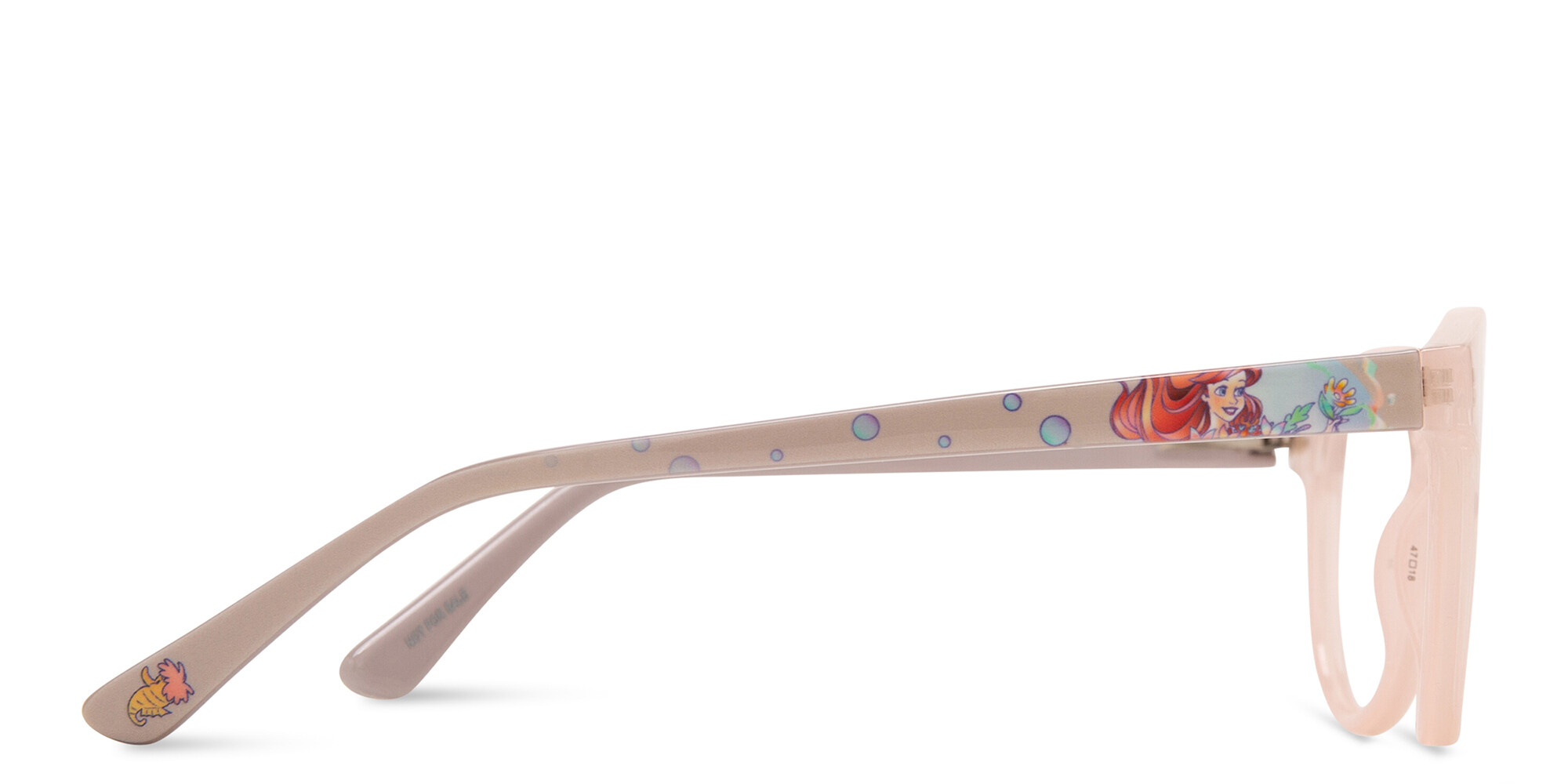 EYE'M Disney Ariel Kids Round Eyeglasses in Pink – Product Photo 4