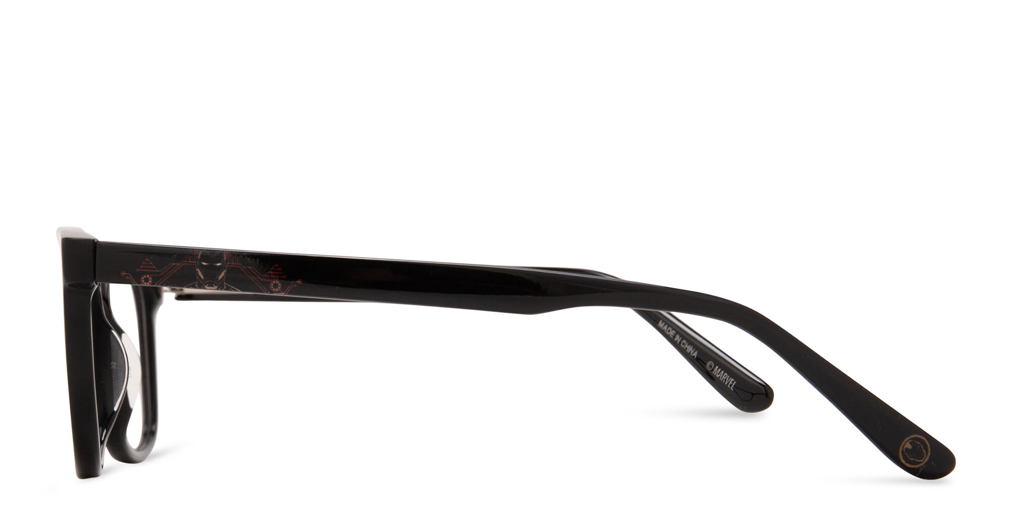 EYE'M Marvel Iron Man Kids Rectangle Eyeglasses in Black – Product Photo 3