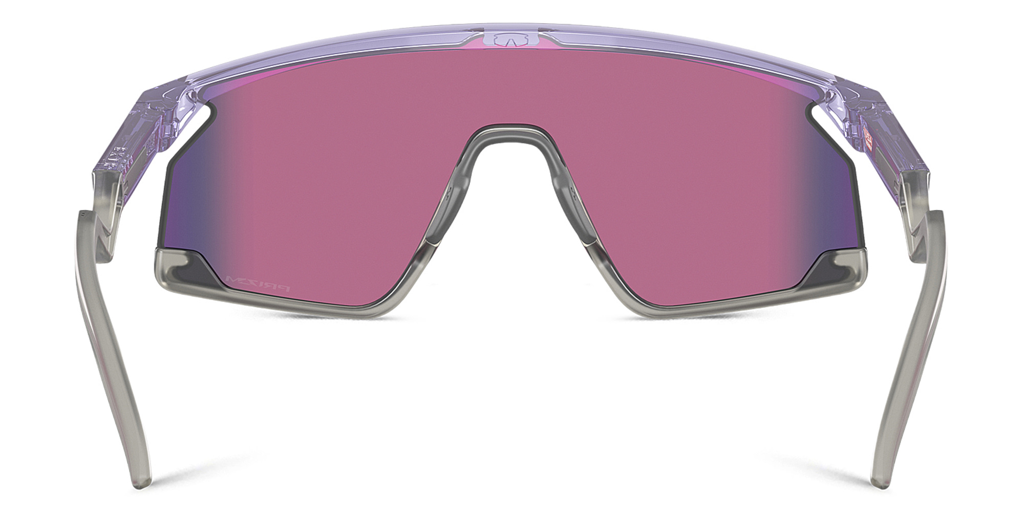 Oakley Unisex Half-Rim Mask Sunglasses in Translucent Lilac – Product Photo 4