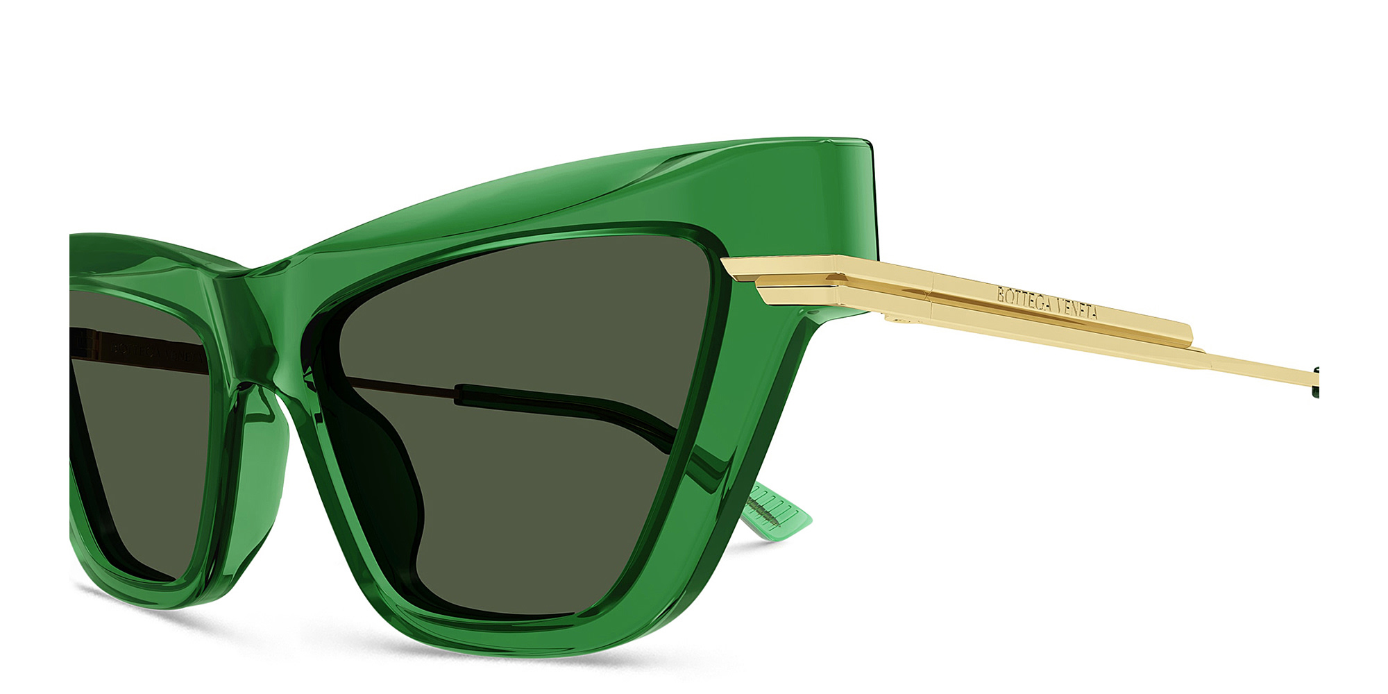 BOTTEGA VENETA Cat-Eye Sunglasses in Green – Product Photo 3