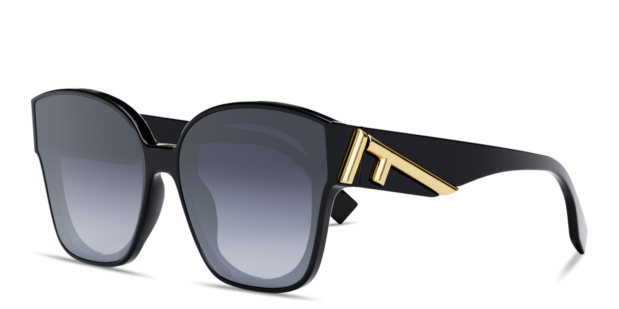 Shop FENDI Fendi First Square Sunglasses in Black online.