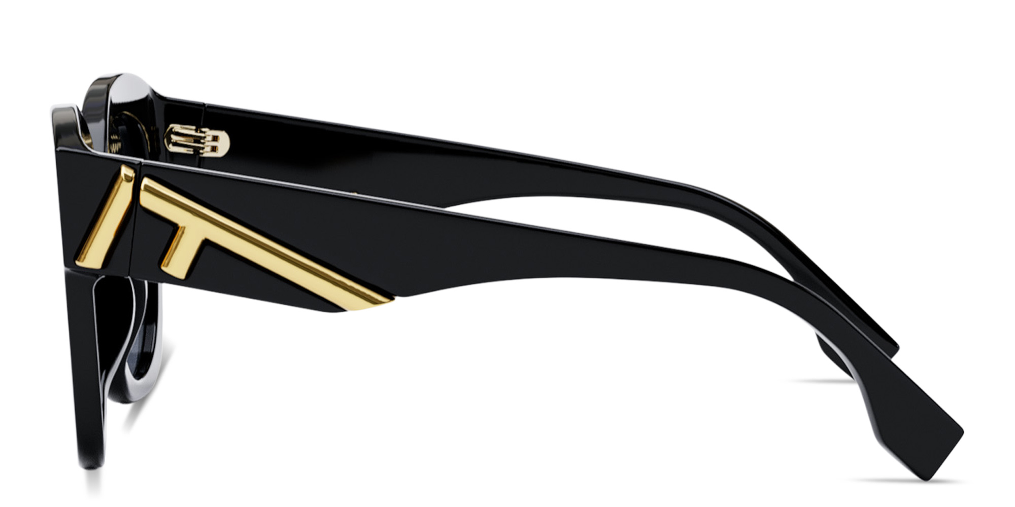 Shop FENDI Fendi First Square Sunglasses in Black online.