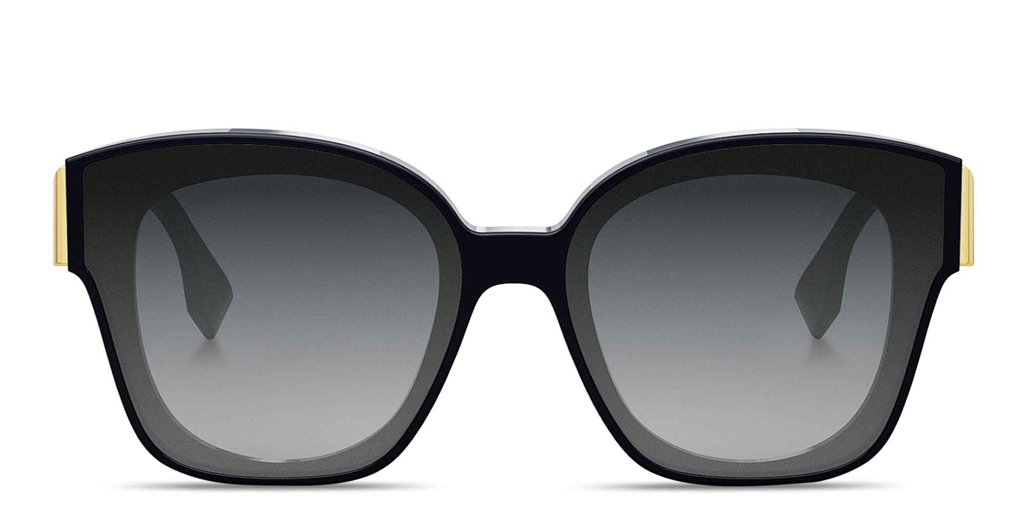 Shop FENDI Fendi First Blue Square Sunglasses in Shiny Blue online.