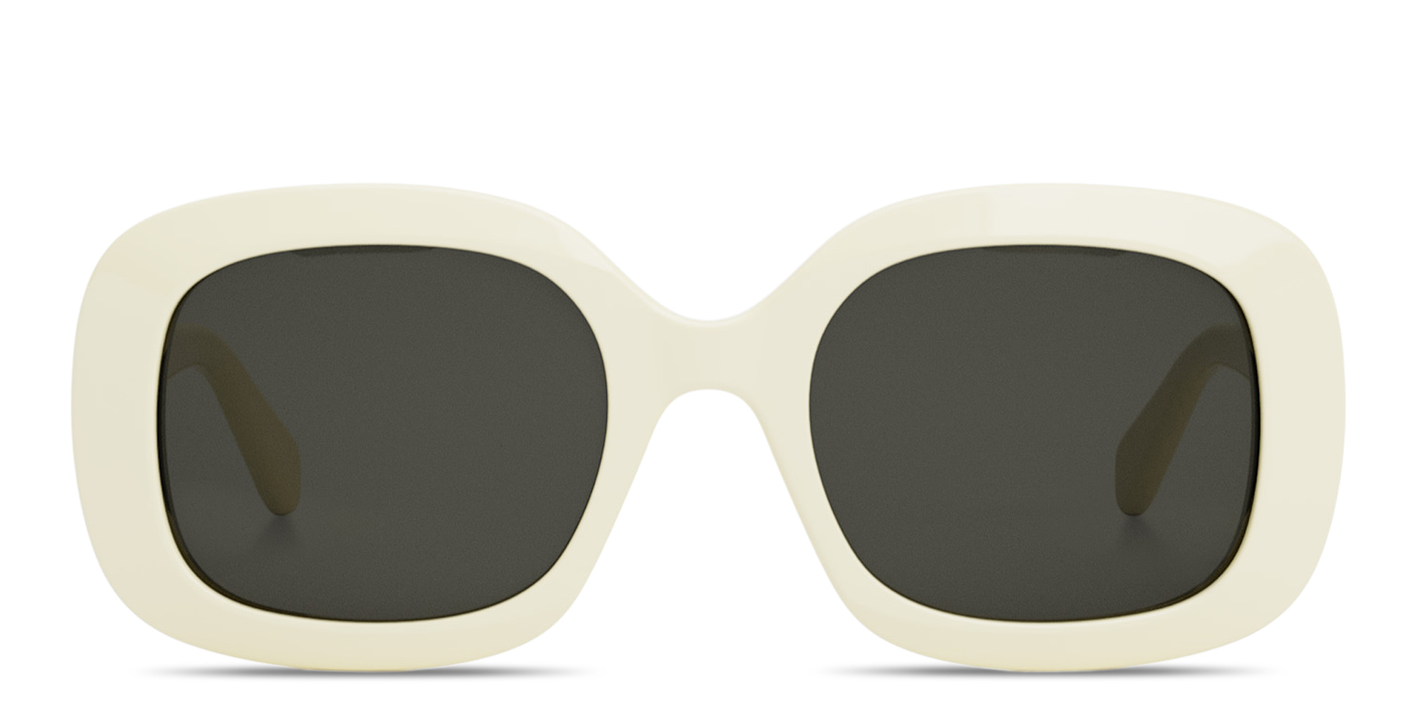 Shop CELINE Triomphe Square Sunglasses in Ivory online.