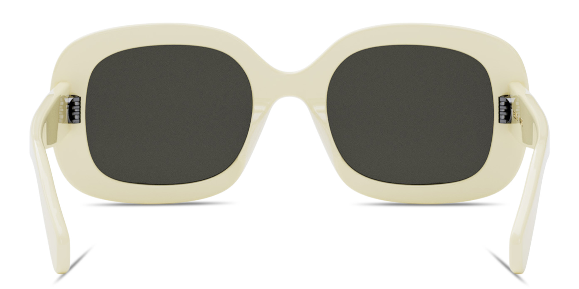 Shop CELINE Triomphe Square Sunglasses in Ivory online.