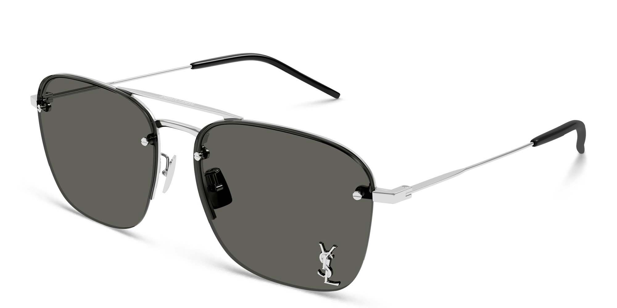 Buy SAINT LAURENT Half Rim Aviator Sunglasses Online MAGRABi UAE