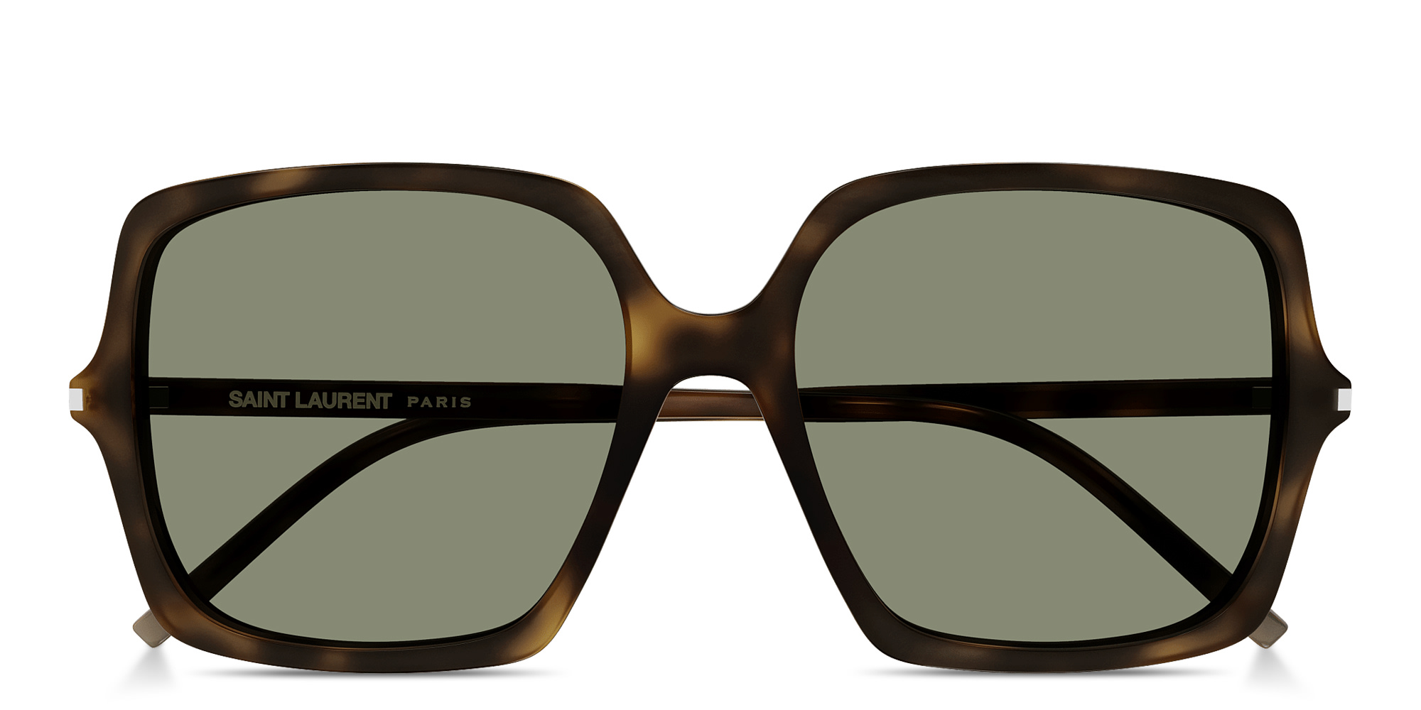 Shop SAINT LAURENT Lettering Oversized Butterfly Sunglasses in Havana online.