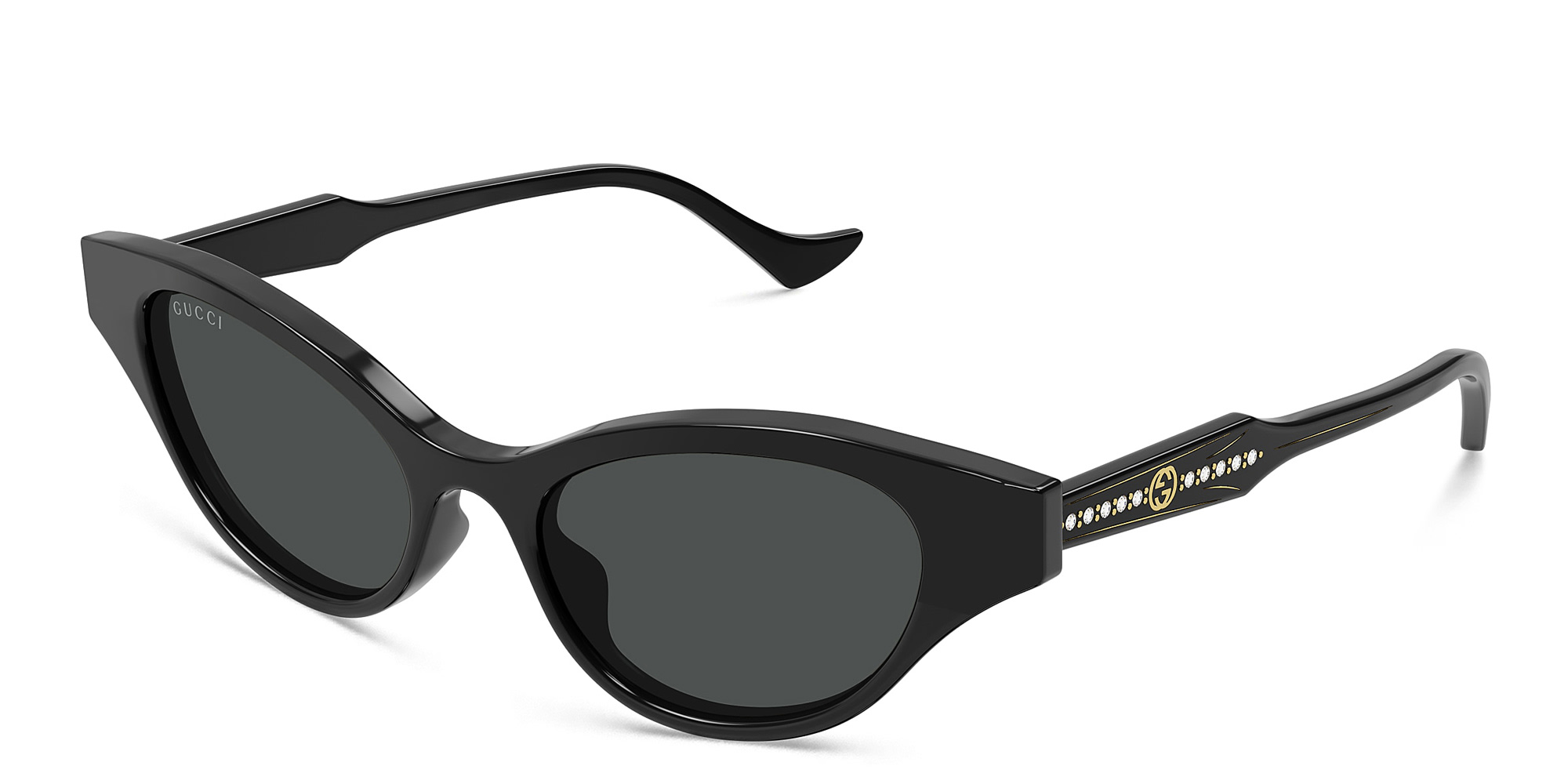 Shop GUCCI Cat-Eye Sunglasses in Black online.