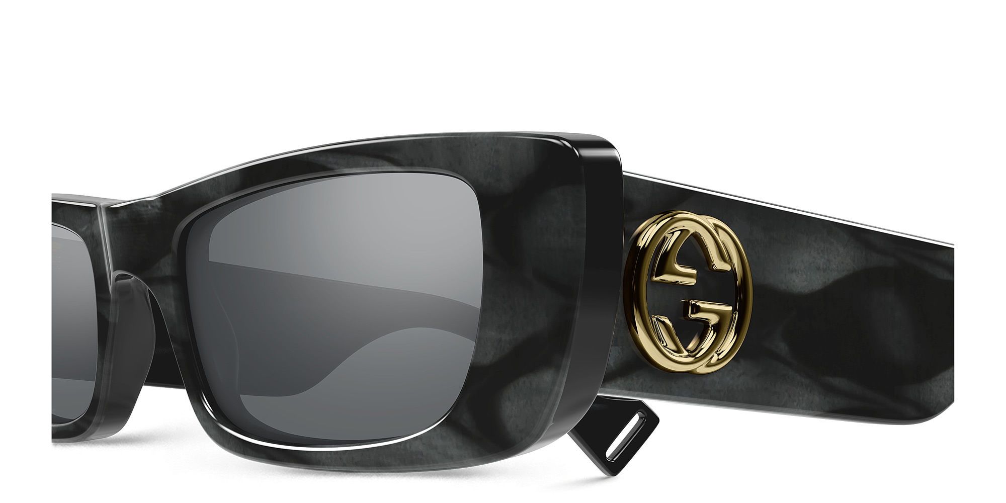 GUCCI Rectangle Sunglasses in Grey – Product Photo 3