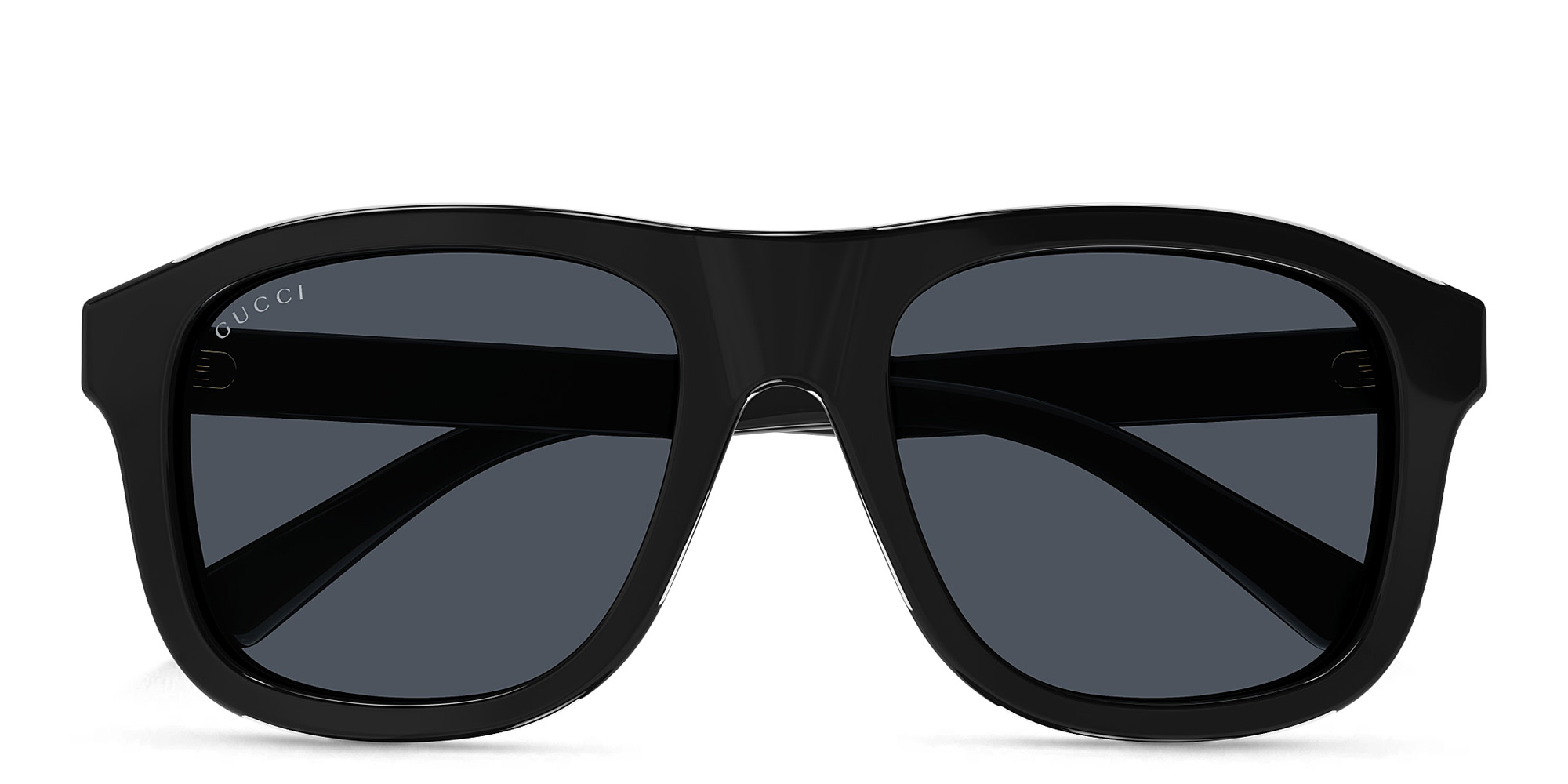 Shop GUCCI Square Sunglasses in Black online.