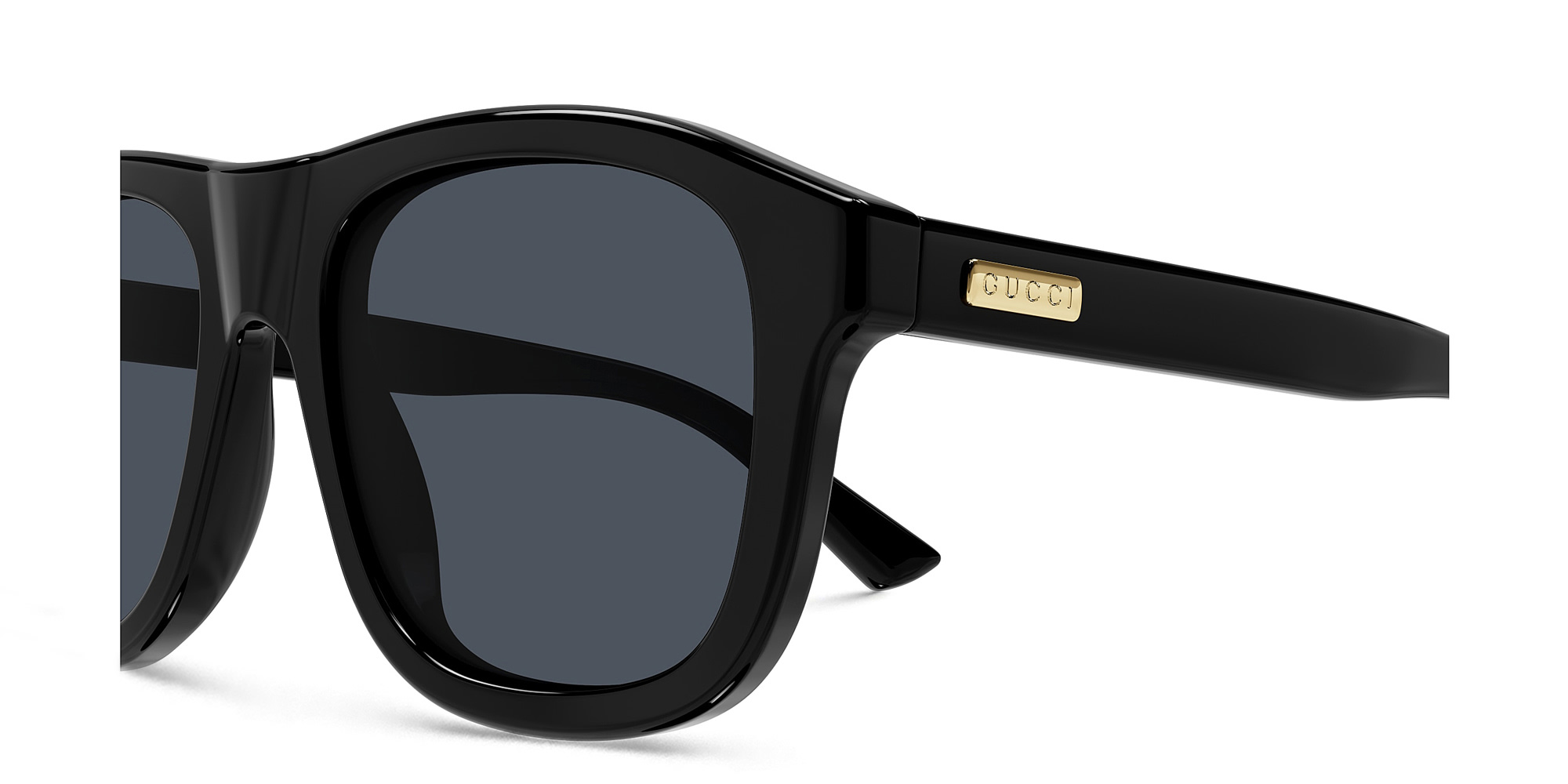 Shop GUCCI Square Sunglasses in Black online.