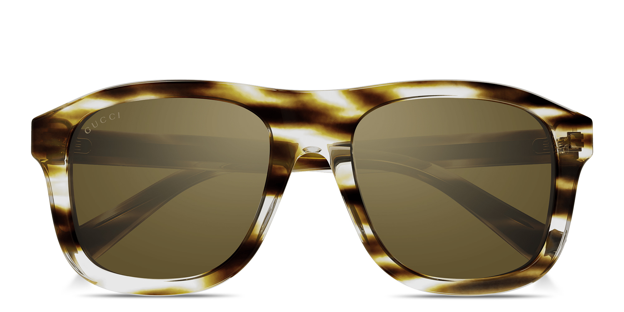 تسوق نظارات شمسية طراز بايلوت بشعار العلامة غوتشي بلون هافان أخضر أونلاين.