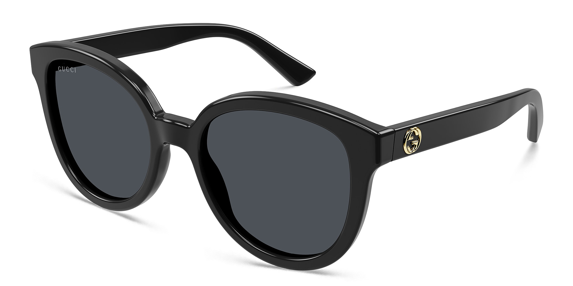 GUCCI Oversized Round Sunglasses in Black – Product Photo 2