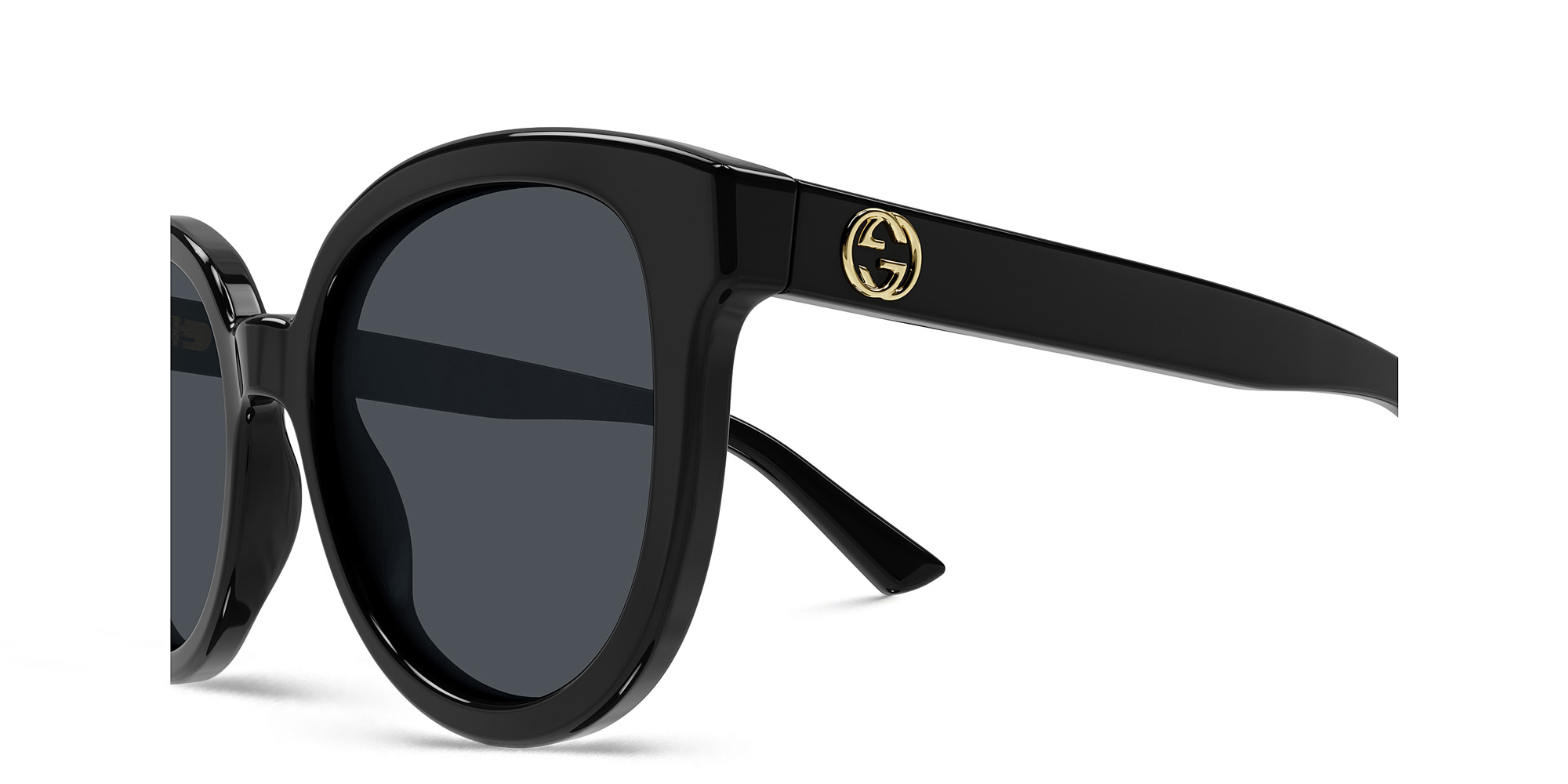 GUCCI Oversized Round Sunglasses in Black – Product Photo 3