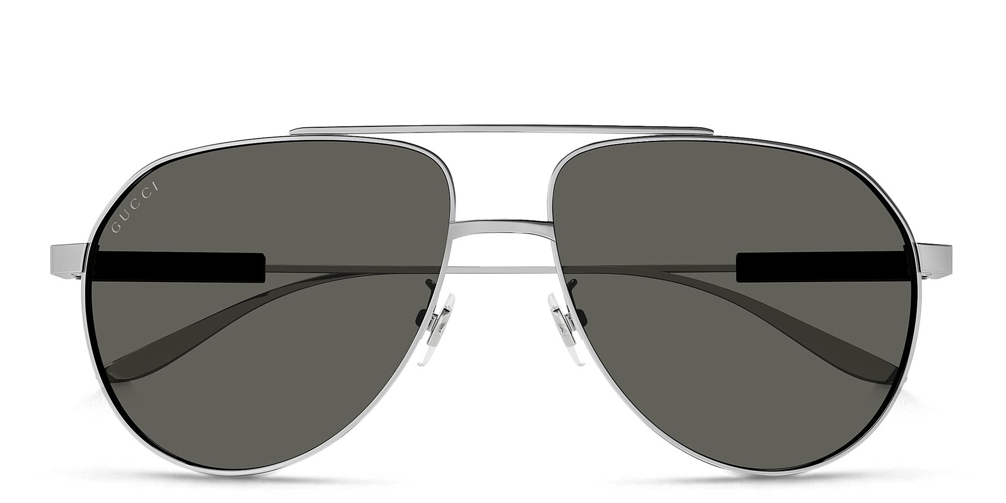 نظارات شمسية أفياتور من غوتشي بلون فضي - صورة المنتج 1