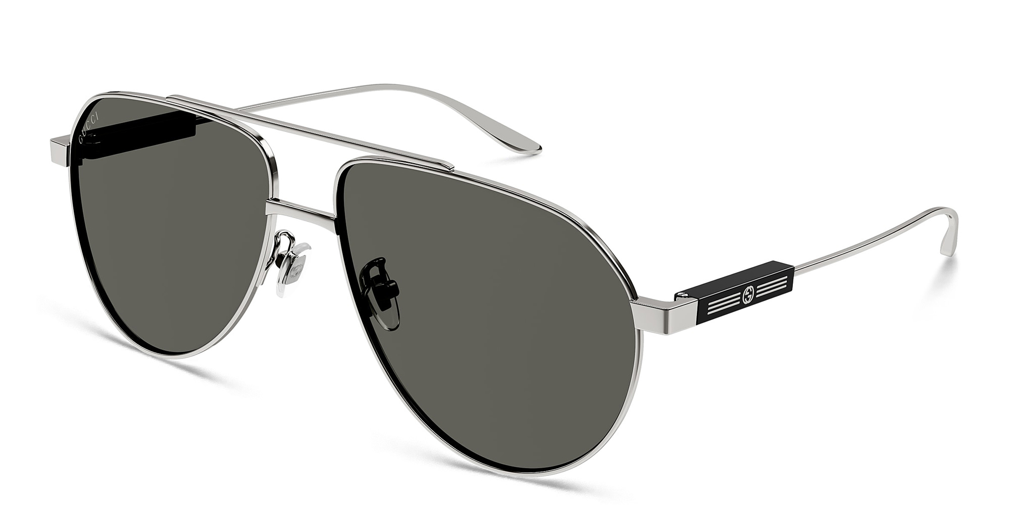 GUCCI Aviator Sunglasses in Silver – Product Photo 2