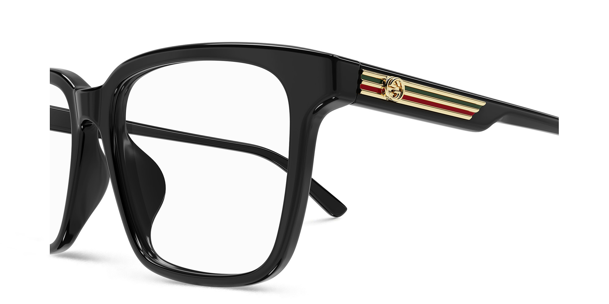 GUCCI Square Eyeglasses in Black – Product Photo 3
