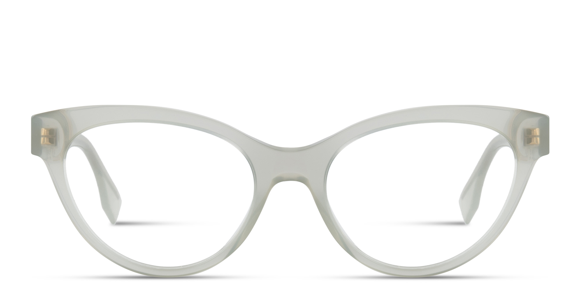 Shop FENDI O'Lock Cat-Eye Eyeglasses in Green online.