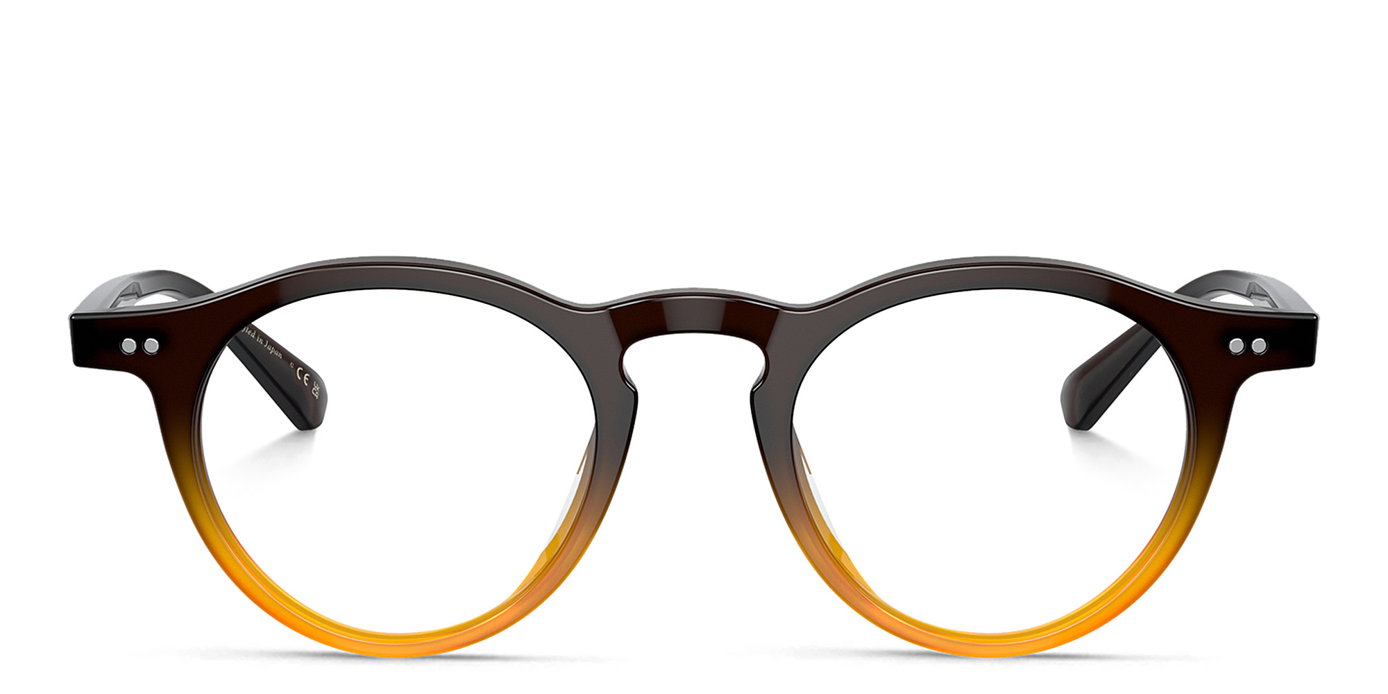 Shop OLIVER PEOPLES OP-13 Unisex Round Eyeglasses in Whisky Gradient online.