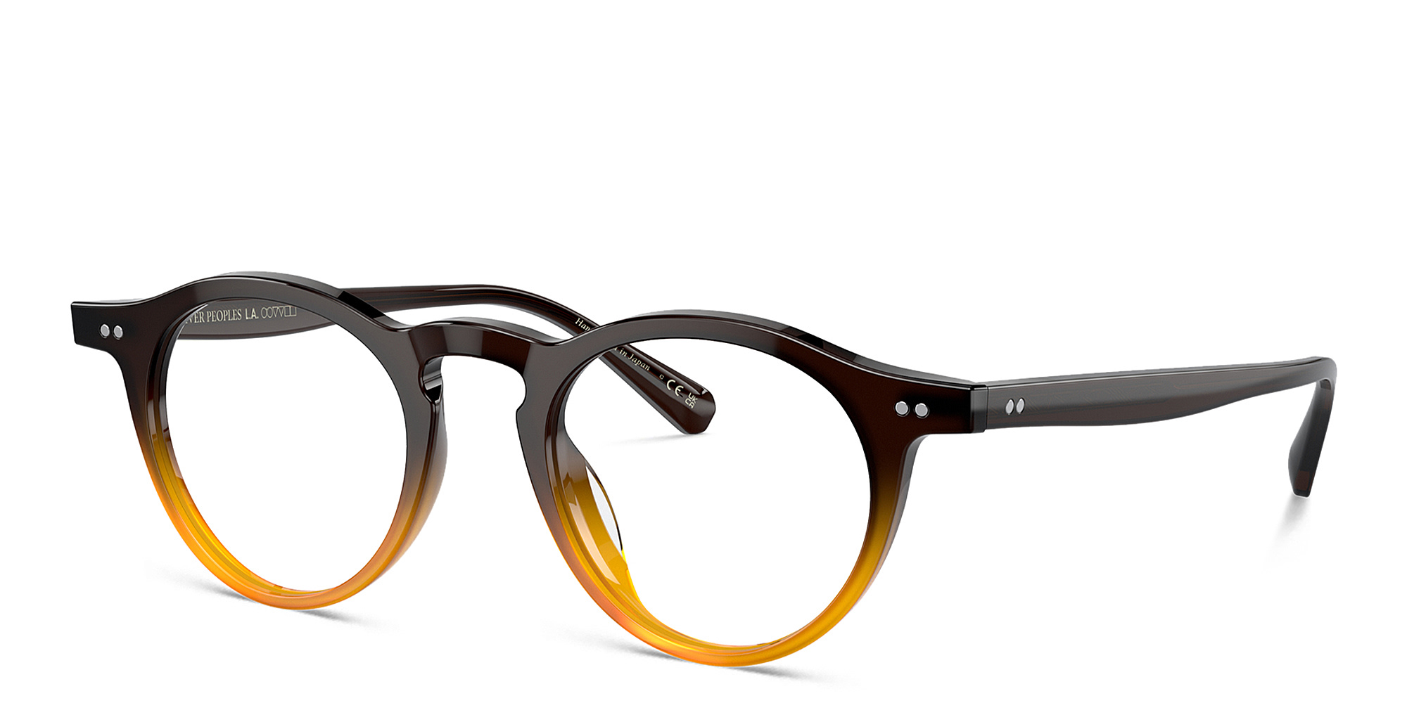 Shop OLIVER PEOPLES OP-13 Unisex Round Eyeglasses in Whisky Gradient online.